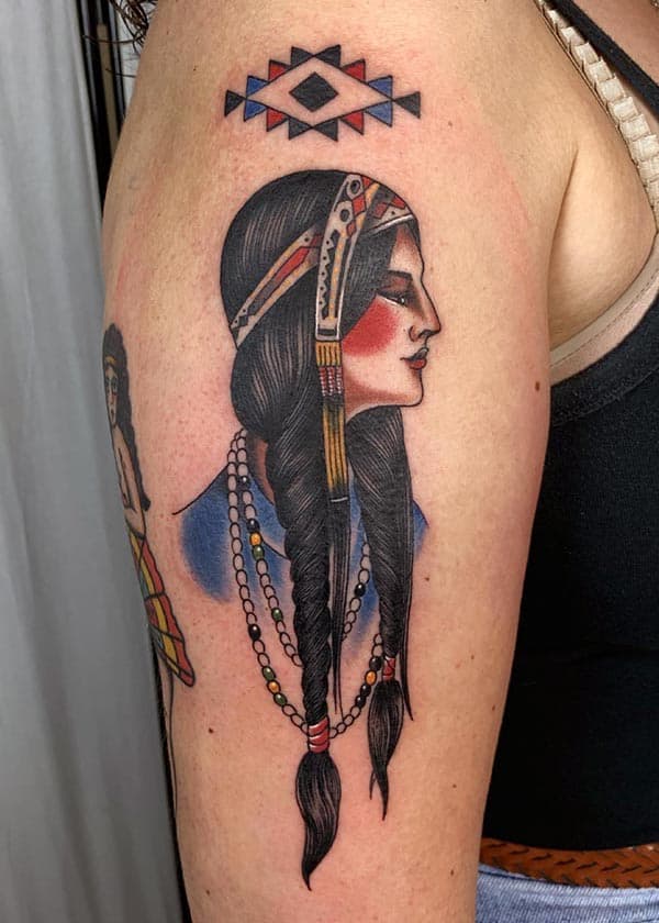 Native Indian Theme Traditional Tattoo Designs - Etsy Israel